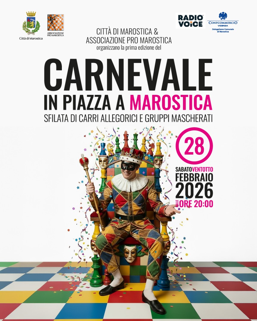 Il Carnevale come non si &egrave; mai visto a Marostica.<br />
&Egrave; una novit&agrave; assoluta l&rsquo;iniziativa lanciata dall&rsquo;Associazione Pro Marostica in collaborazione con la Citt&agrave; di Marostica e Confcommercio.&nbsp;