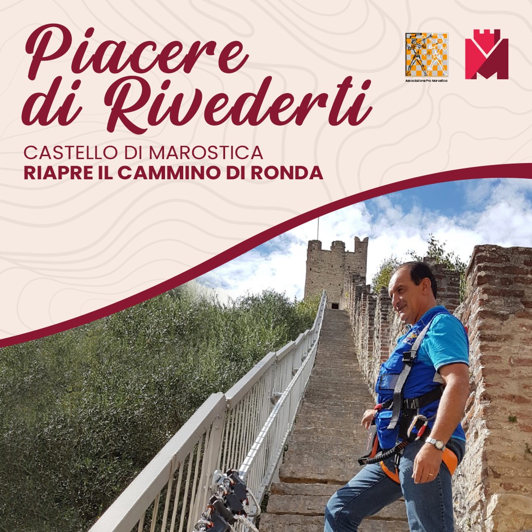 Domenica 1 marzo riapre al pubblico il Cammino di Ronda di Marostica, un percorso suggestivo che consente di passeggiare sulle antiche mura cittadine e di ammirare dall’alto un panorama di straordinaria bellezza.