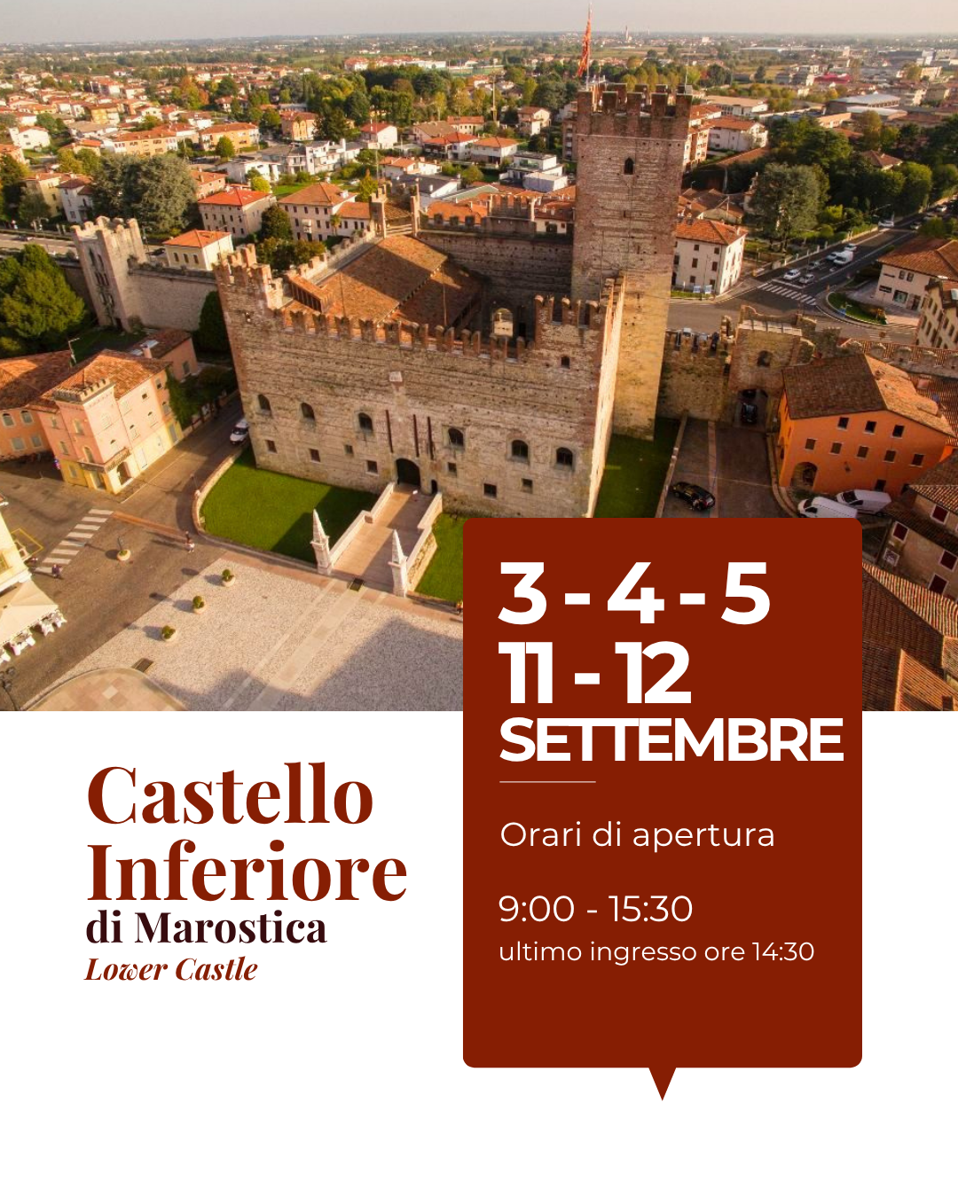 <h2>&nbsp;</h2>
In occasione della Partita a Scacchi, il Castello Inferiore e il Cammino di Ronda saranno accessibili secondo gli orari dedicati, per permettere ai visitatori di vivere appieno l'atmosfera dell'evento e scoprire il patrimonio storico della citt&agrave;.